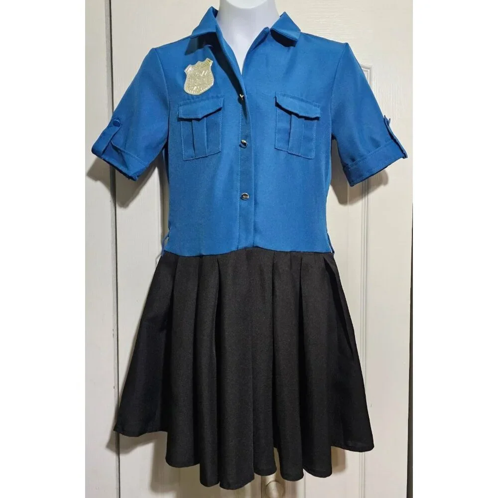 Officer Cop Cutie Costume Girls 12-14 Police Set Handcuffs Radio Sunglasses